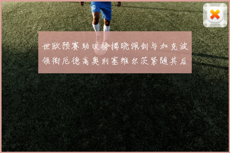 世欧预赛助攻榜揭晓佩剑与加克波领衔厄德高奥利塞维尔茨紧随其后